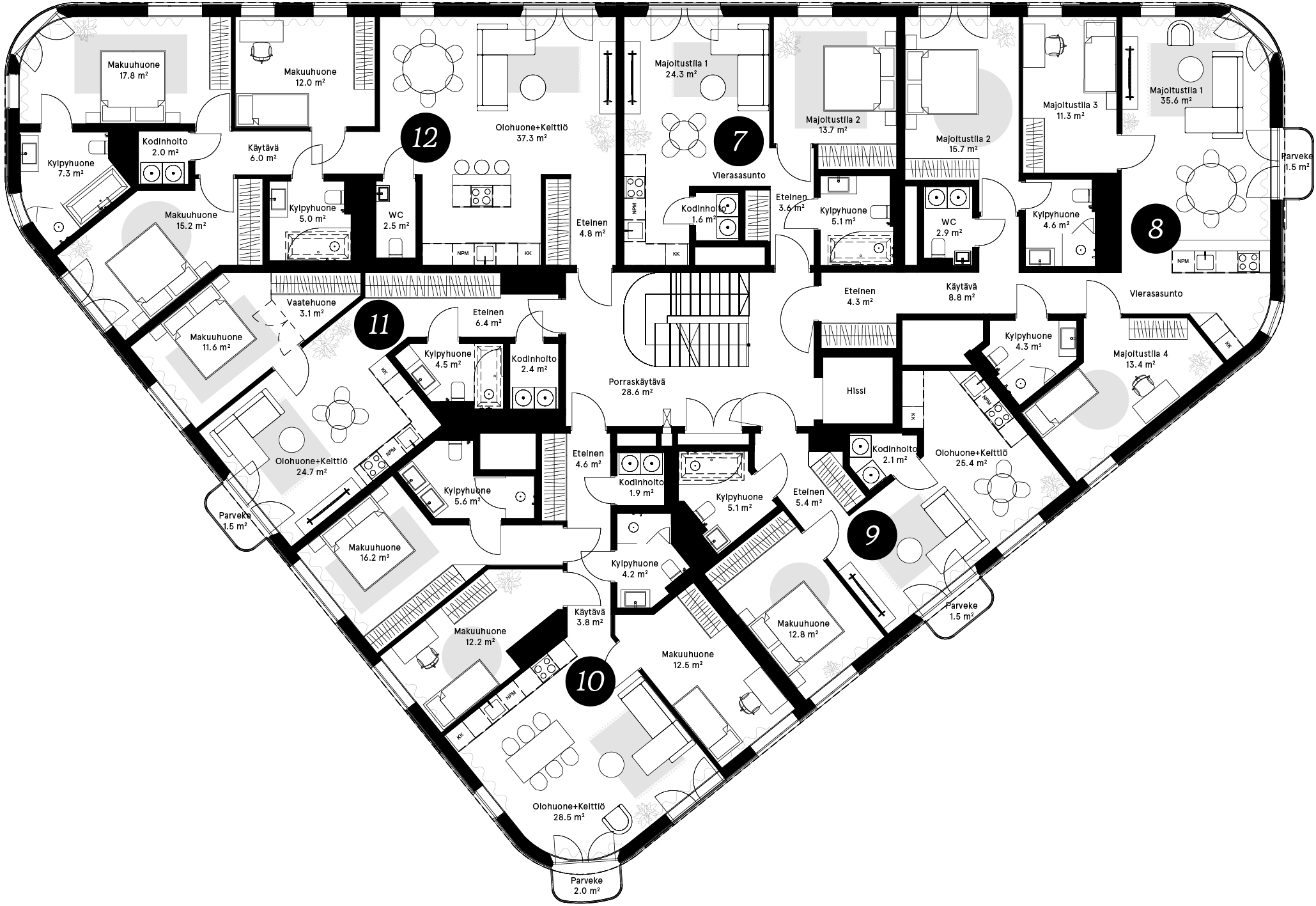 Floor plan - Huenisto 8