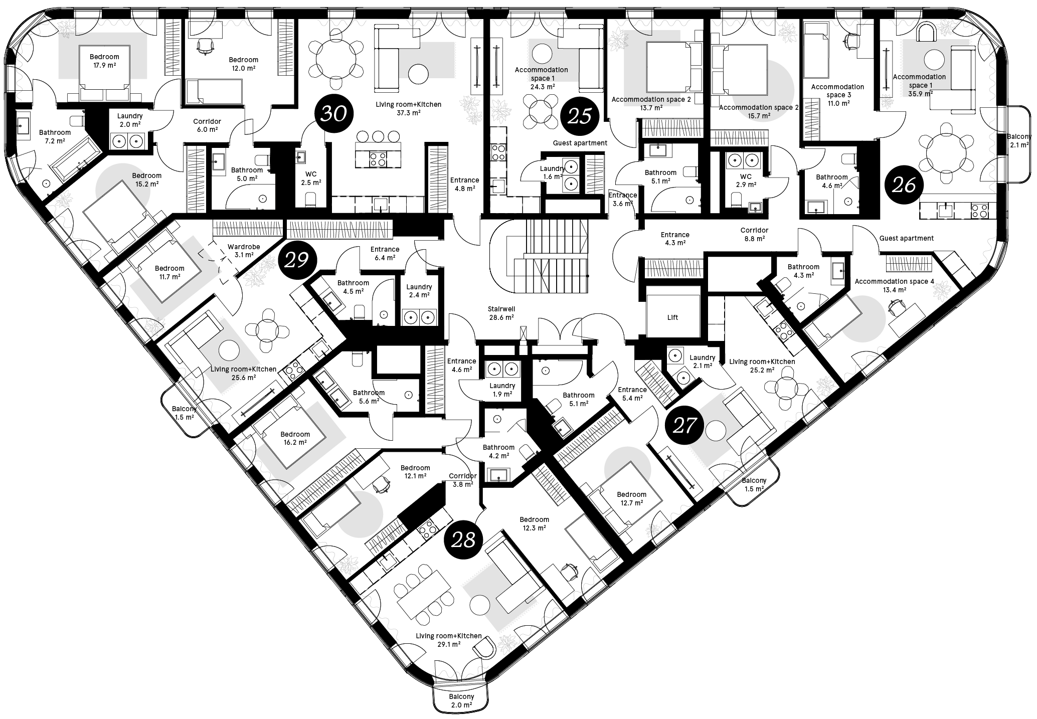 Floor plan - Apartment 26