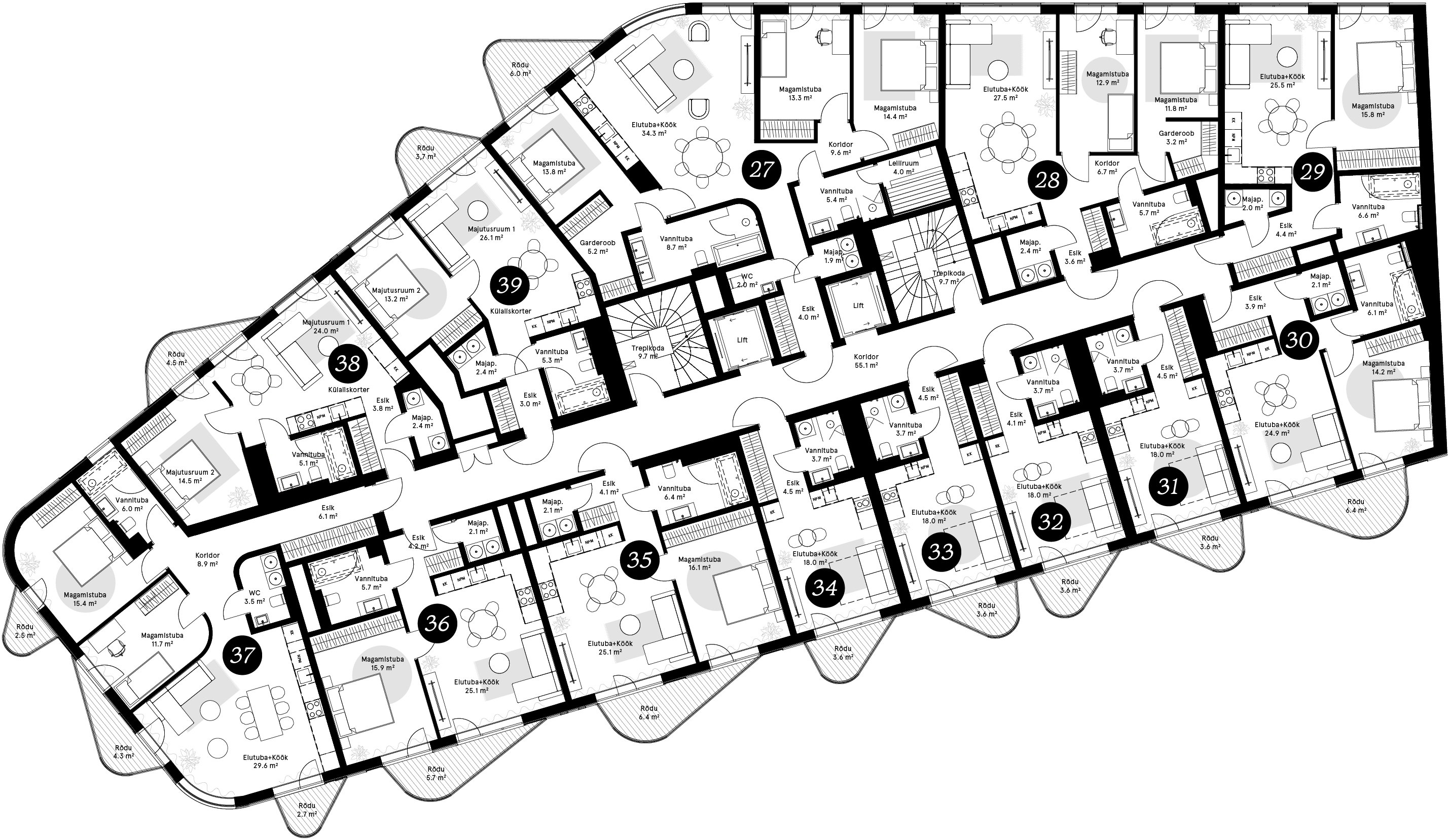 Floor plan - Korter 29