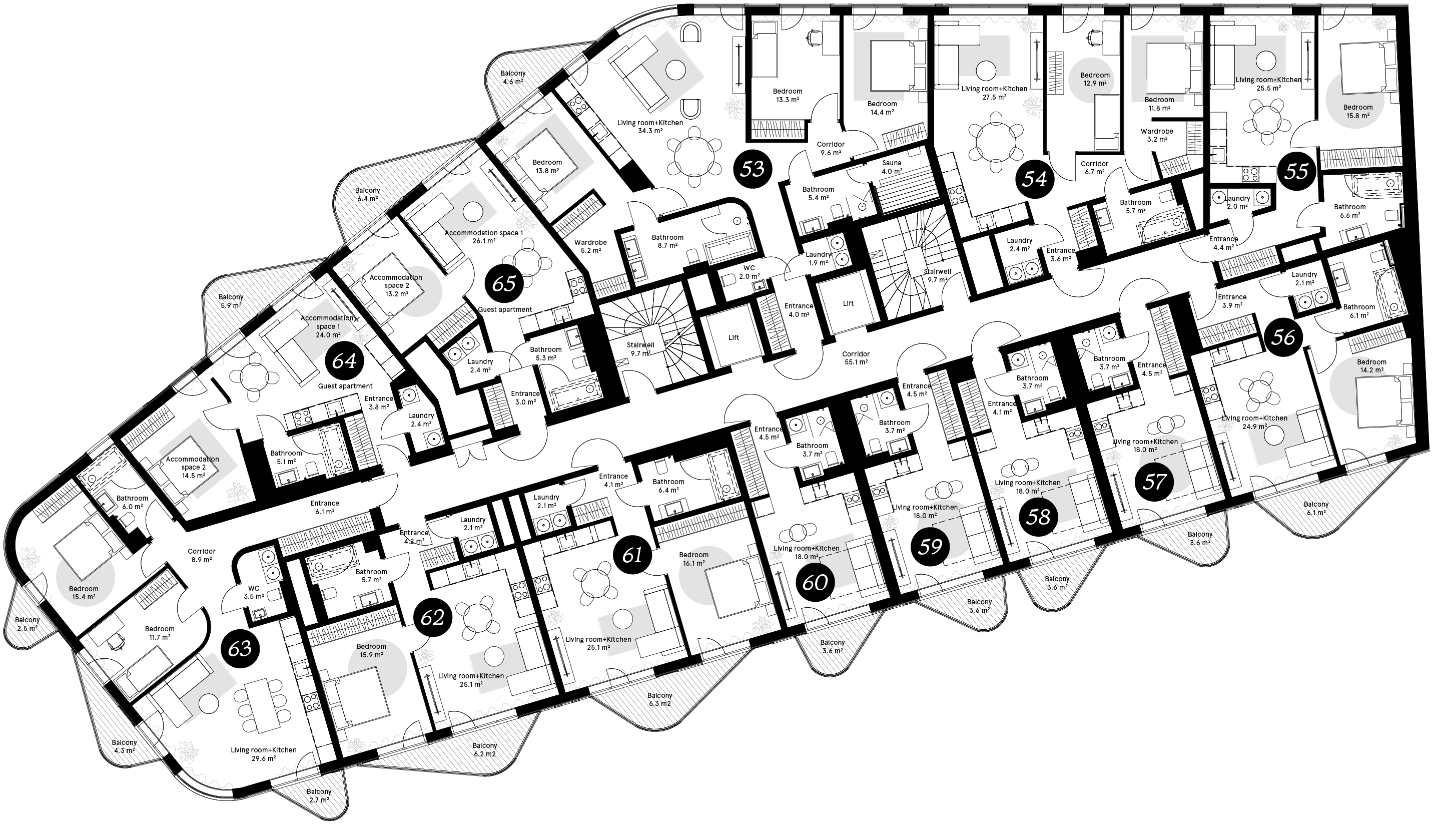 Floor plan - Apartment 58