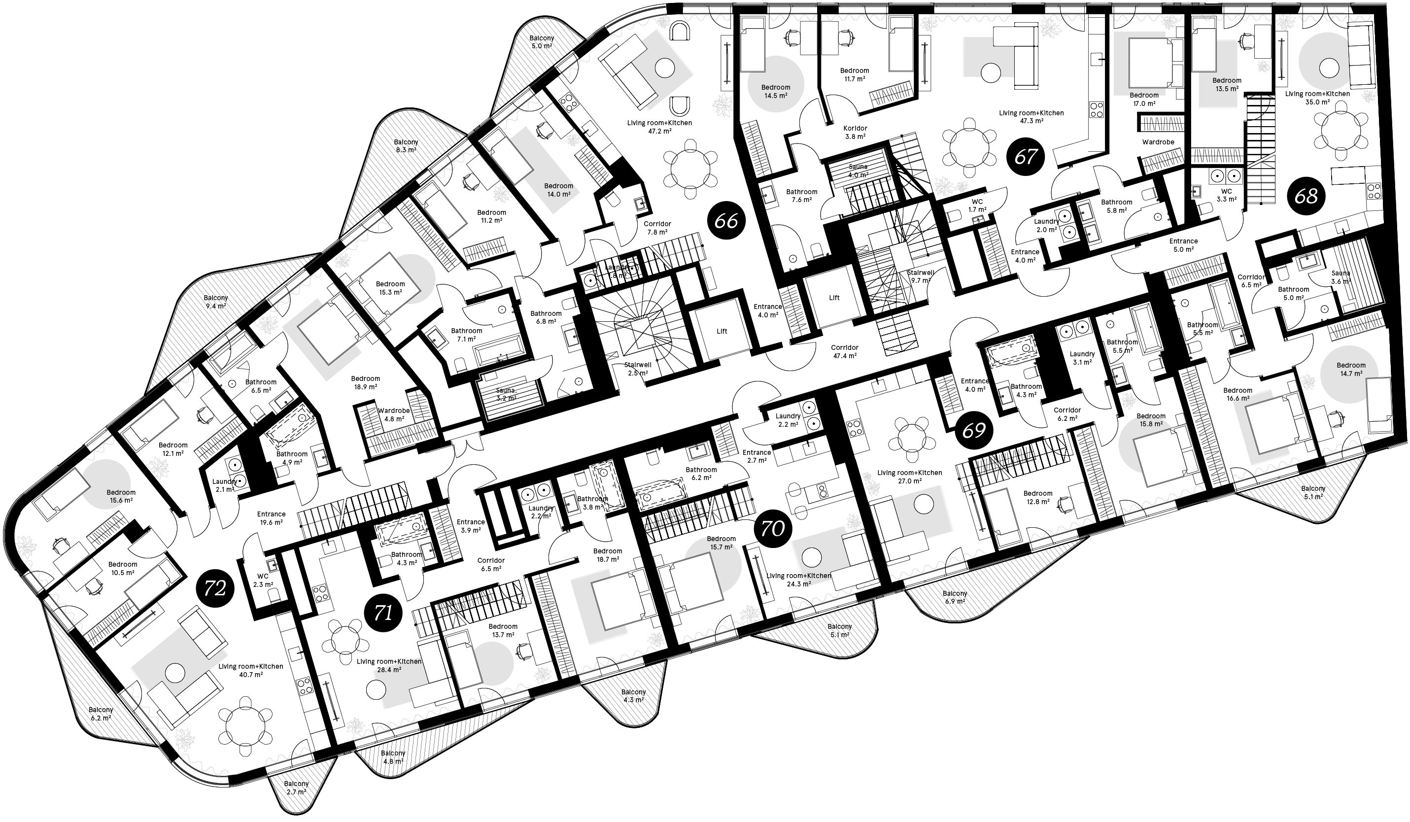 Floor plan - Apartment 67